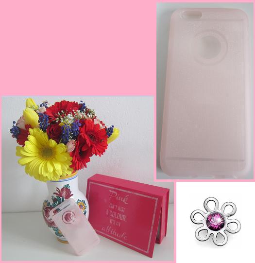 Světle růžový obal se třpytkama na iphone 6 + 6S - foto 1