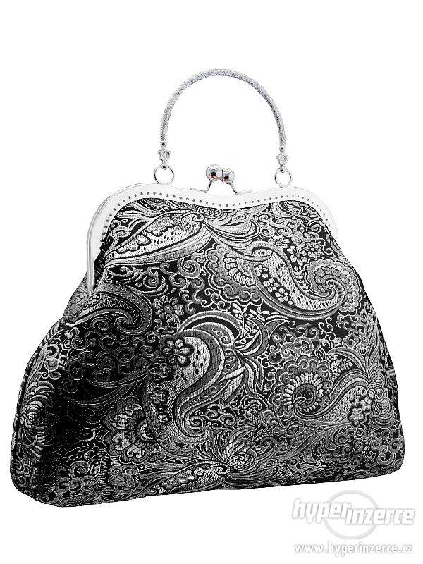 Dámská společenská kabelka stříbrná - foto 1