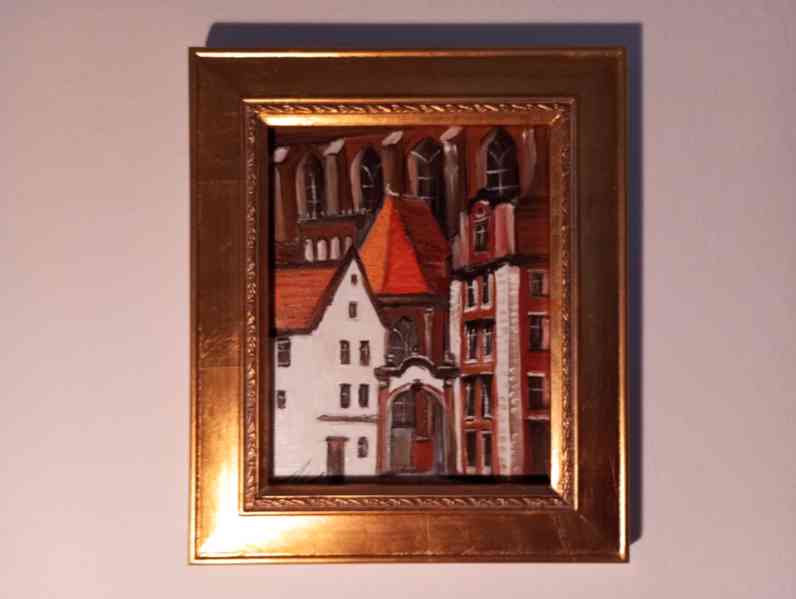 Olejomalba na plátně - zdobený rám 310x260mm - 04 -