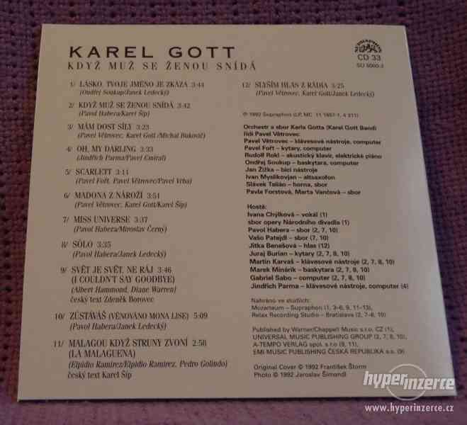 CD Karel Gott - Když muž se ženou zpívá, Vyprodané CD - foto 2