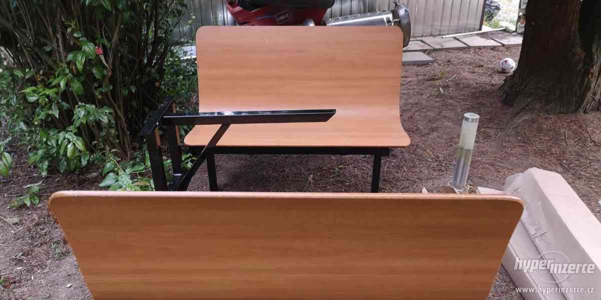 Nové zabalené dřevěné lavice s konstrukcí - foto 9
