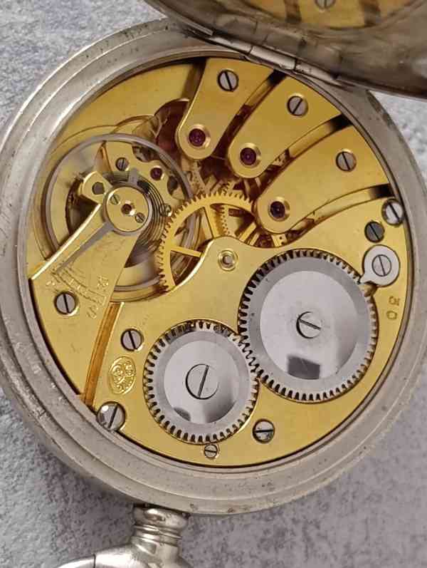 Starožitné kapesní hodinky REVUE  50 mm, erotika - foto 6