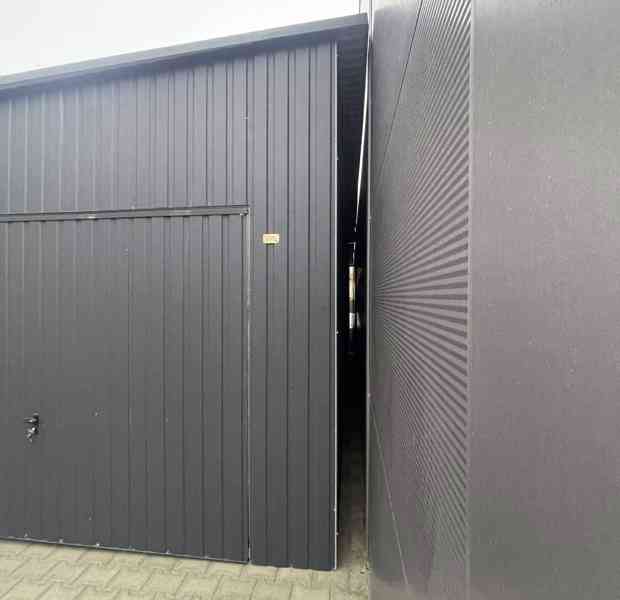 Plechova garáž 4,5x10m 2x  výklopná vrata 2x  dveře TS1009 - foto 4