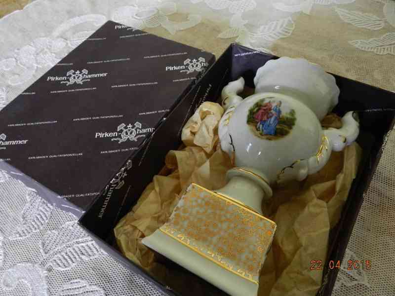 Hezká empírová Amfora Váza Pirken hammer Březová. - foto 10