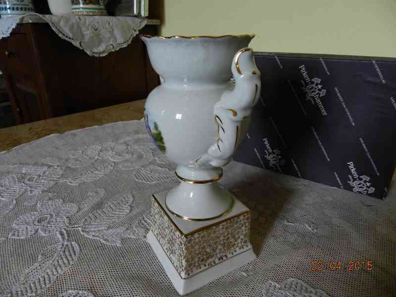 Hezká empírová Amfora Váza Pirken hammer Březová. - foto 3