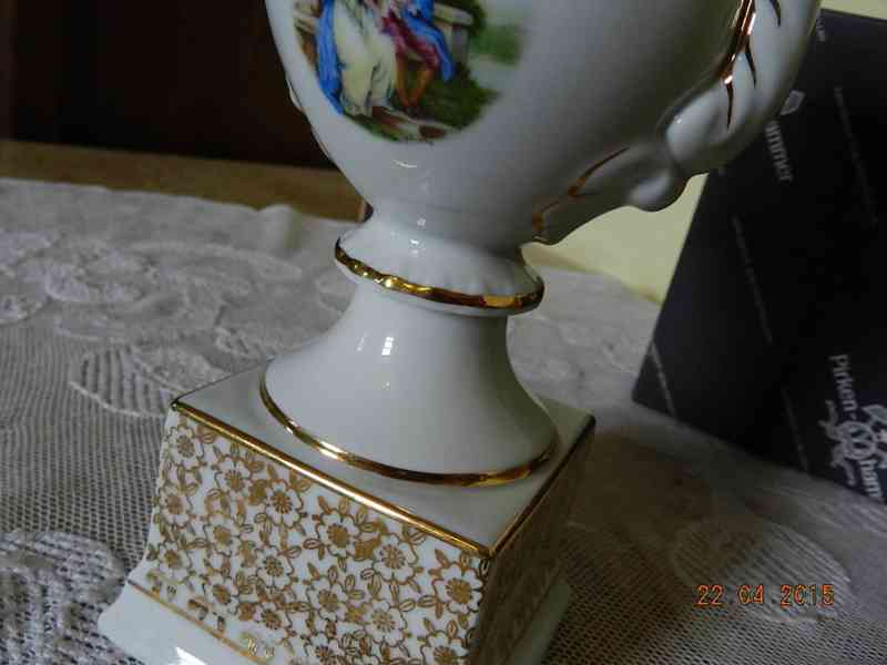 Hezká empírová Amfora Váza Pirken hammer Březová. - foto 8