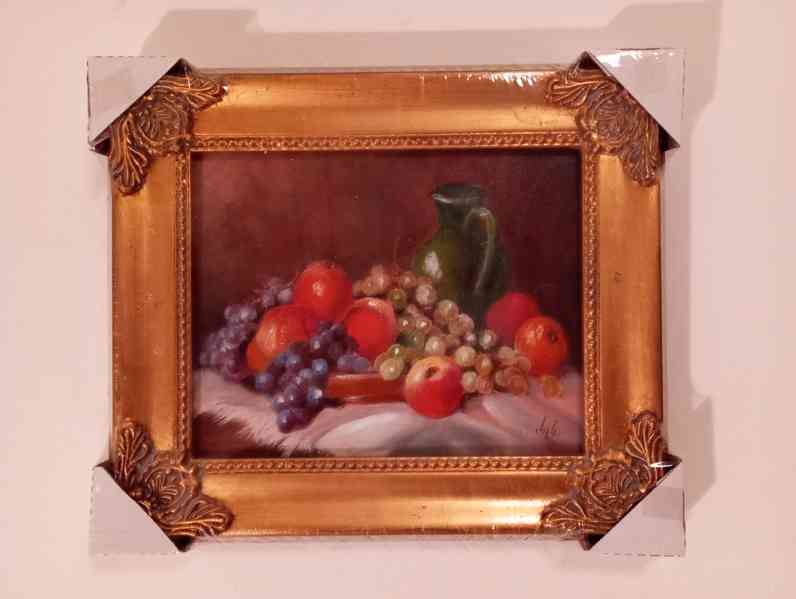 Olejomalba na plátně - zdobený rám 310x260mm - 26  - foto 2