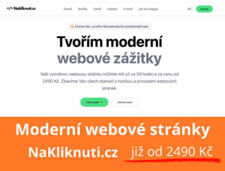 Tvorba moderních webových stránek již od 2490 Kč 