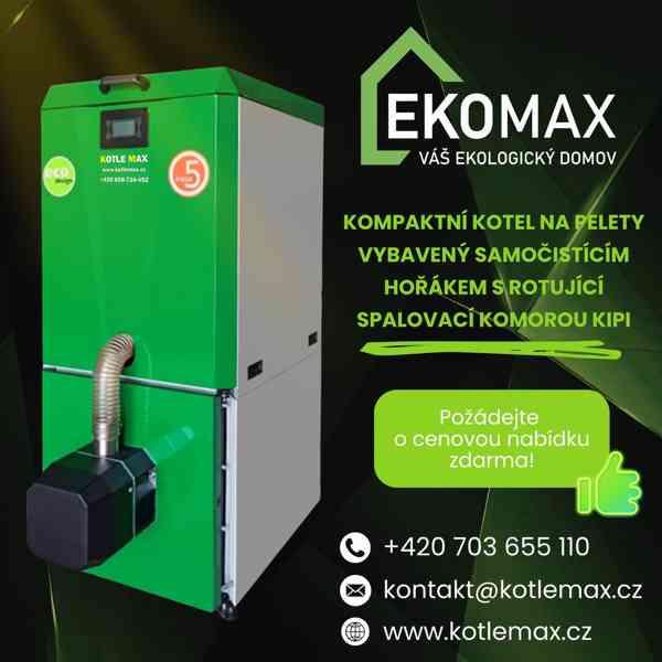 Automatické vytápění s vysokou účinností na pelety 15kW