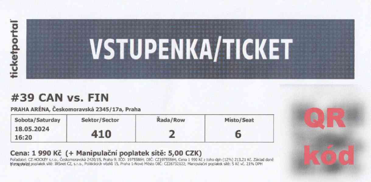 lístky na MS v hokeji 2024 bazar Hyperinzerce.cz