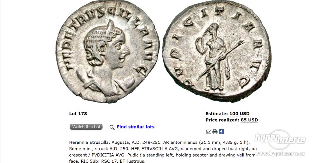 Antoninian AR Herrenia Etruscilla, 250 n. l. - foto 4