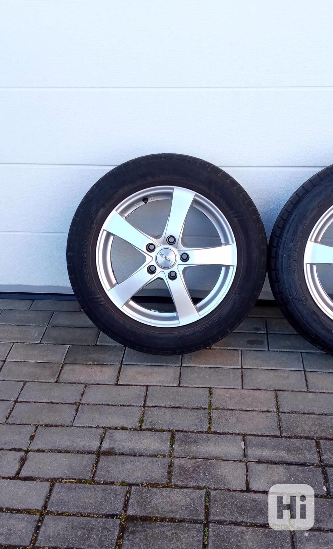 4x ALU disky, DEZENT RE 16" 5×114,3 ET40 + letní pneu zdarma - foto 1