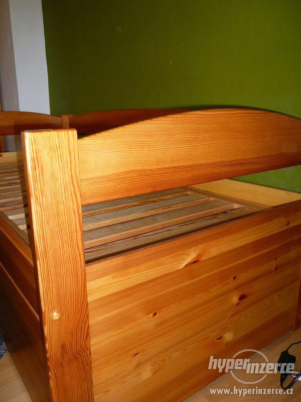 Prodám postel 90x200, borovicový masiv - foto 3
