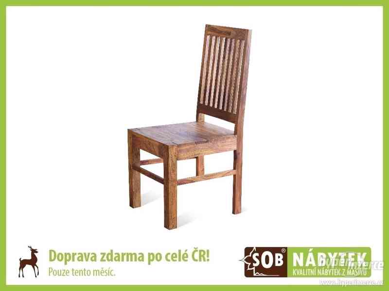 Jídelní židle z palisandru, masivní židle dřevěná - foto 1