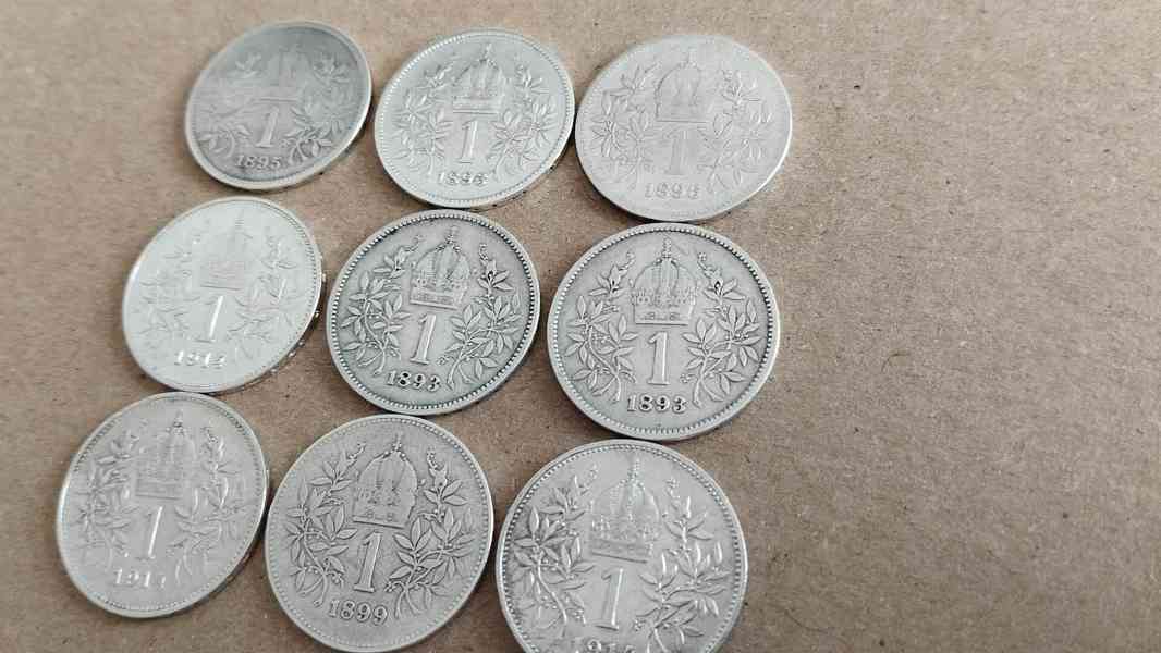 9ks starých korun - Stříbrné korony - konvolut č.3 - foto 5