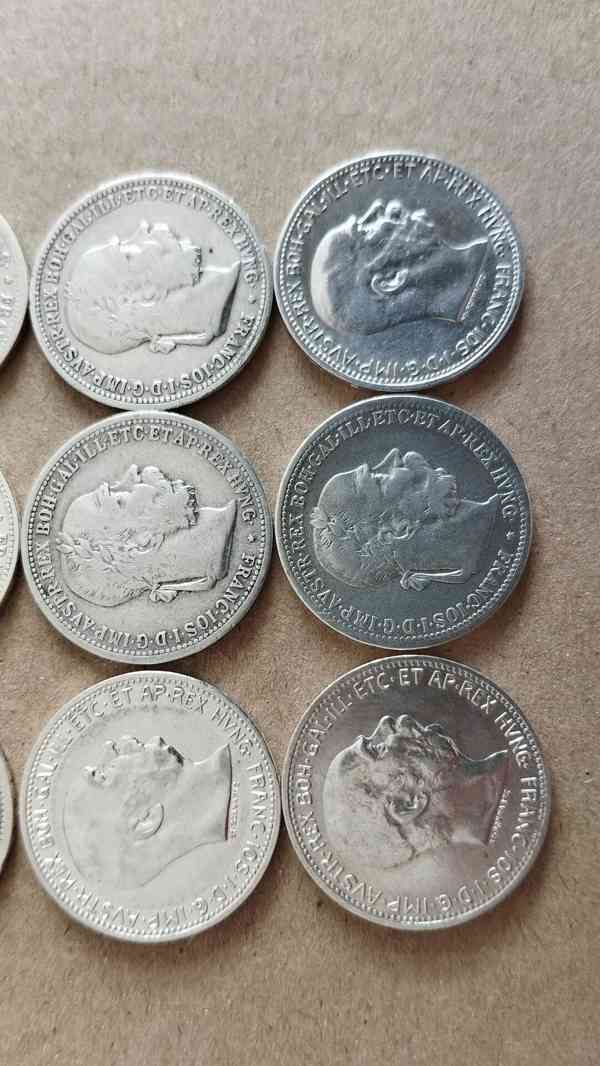 9ks starých korun - Stříbrné korony - konvolut č.3 - foto 3