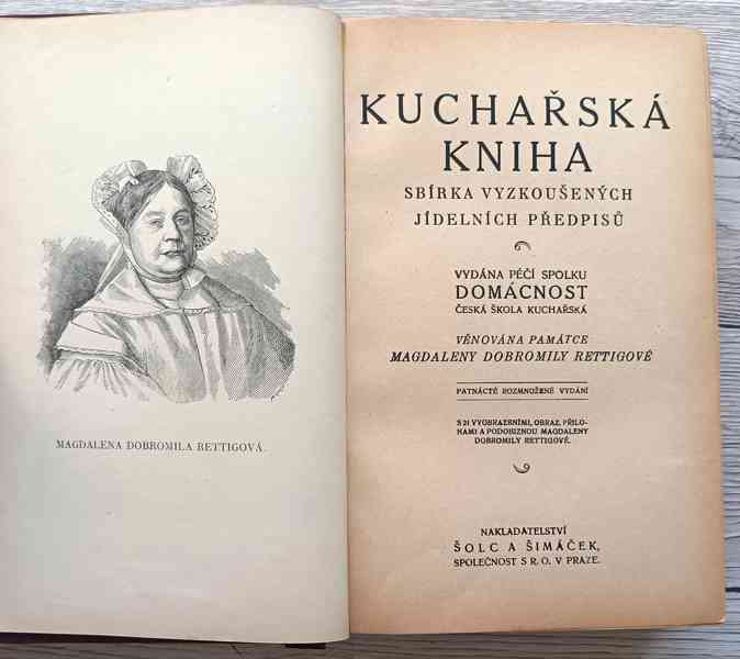 Kuchařská kniha z roku 1921, Spolek Domácnost, krásný stav  - foto 8