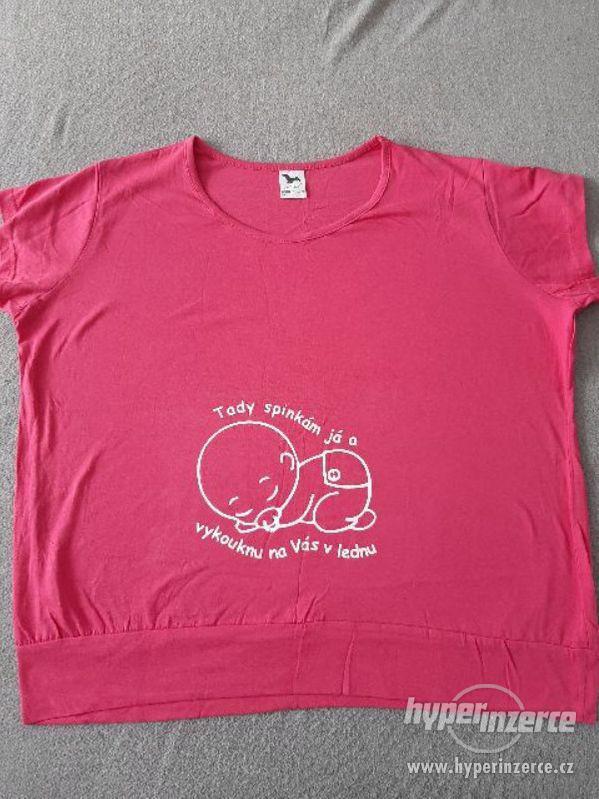 Těhotenské tričko NOVÉ pro lednové miminko - foto 1