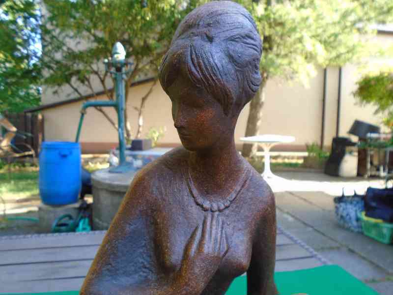 Socha soška Akt žena ženy Bohumil Kokrda Brusel 60. roky top - foto 7