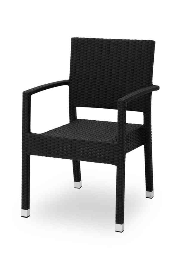 Technoratanová židle LEONARDO černá - foto 1