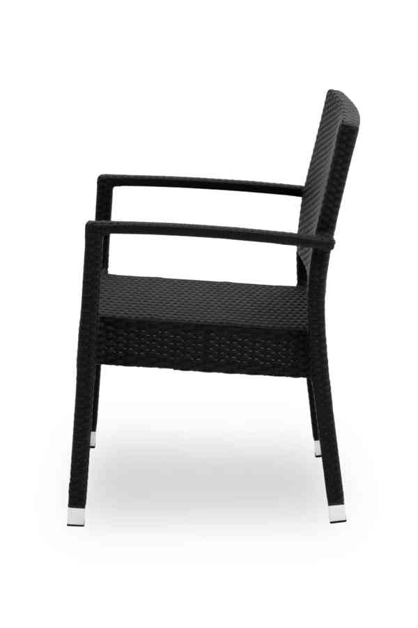 Technoratanová židle LEONARDO černá - foto 3