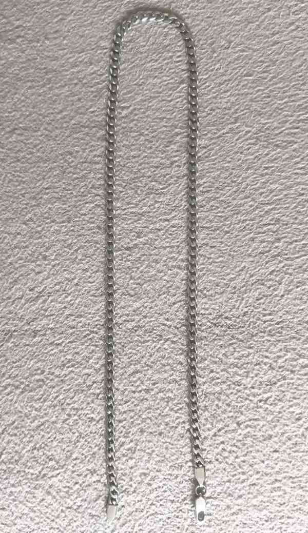 Řetízek + Náramek. Zánovní ! NEPOŠKOZENÉ ! CHIRURGICKÁ OCEL - foto 5