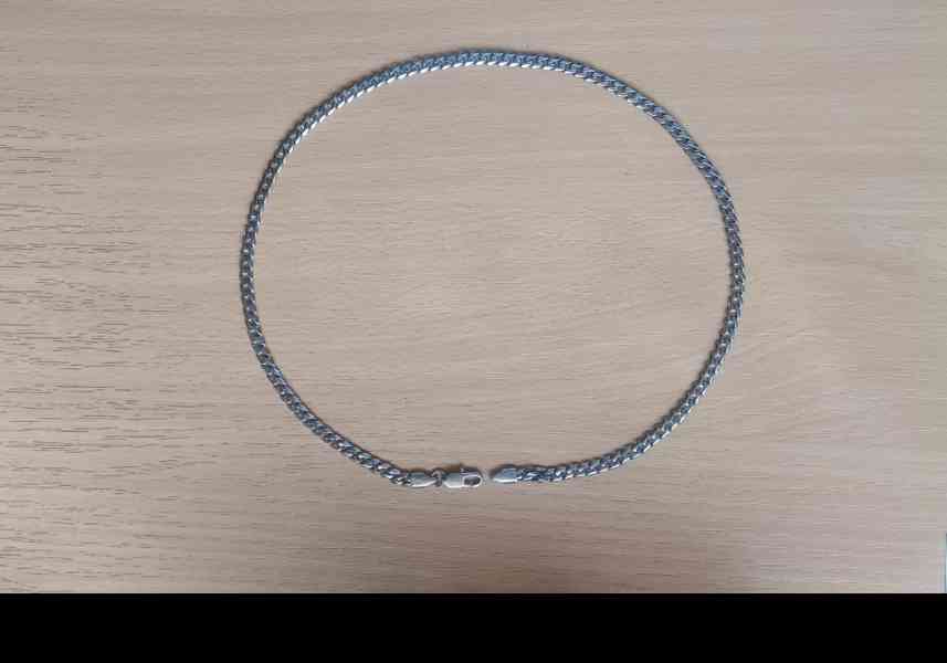 Řetízek + Náramek. Zánovní ! NEPOŠKOZENÉ ! CHIRURGICKÁ OCEL - foto 7