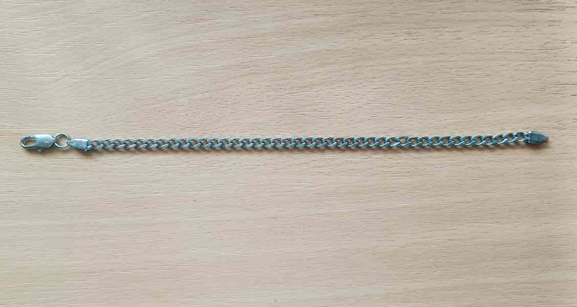 Řetízek + Náramek. Zánovní ! NEPOŠKOZENÉ ! CHIRURGICKÁ OCEL - foto 8