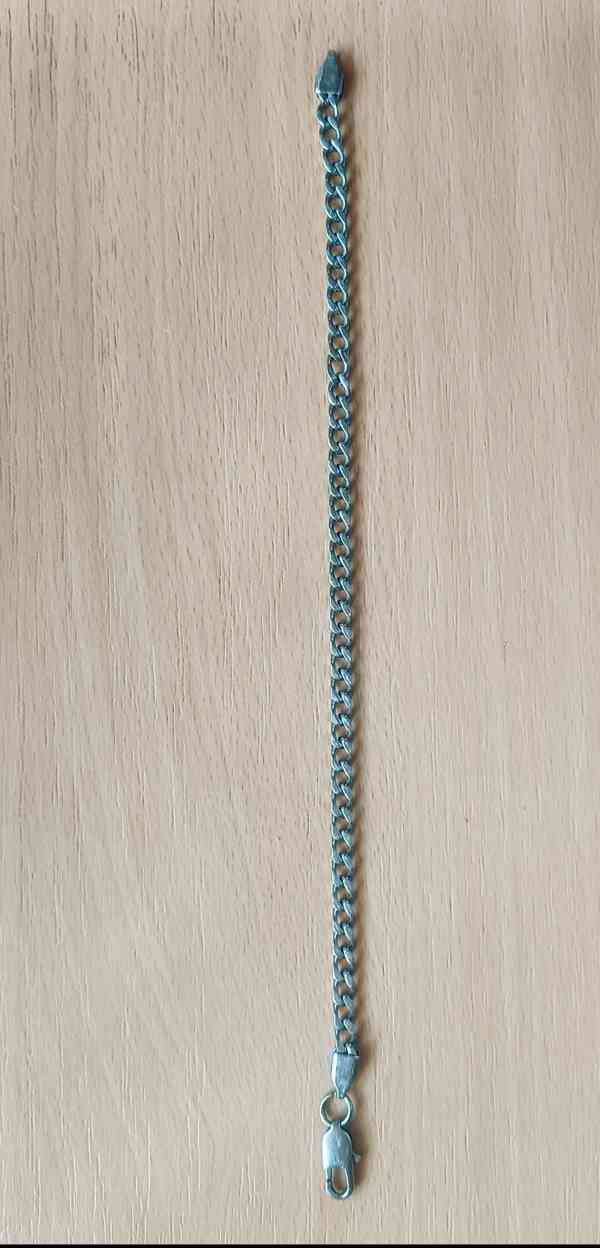 Řetízek + Náramek. Zánovní ! NEPOŠKOZENÉ ! CHIRURGICKÁ OCEL - foto 4