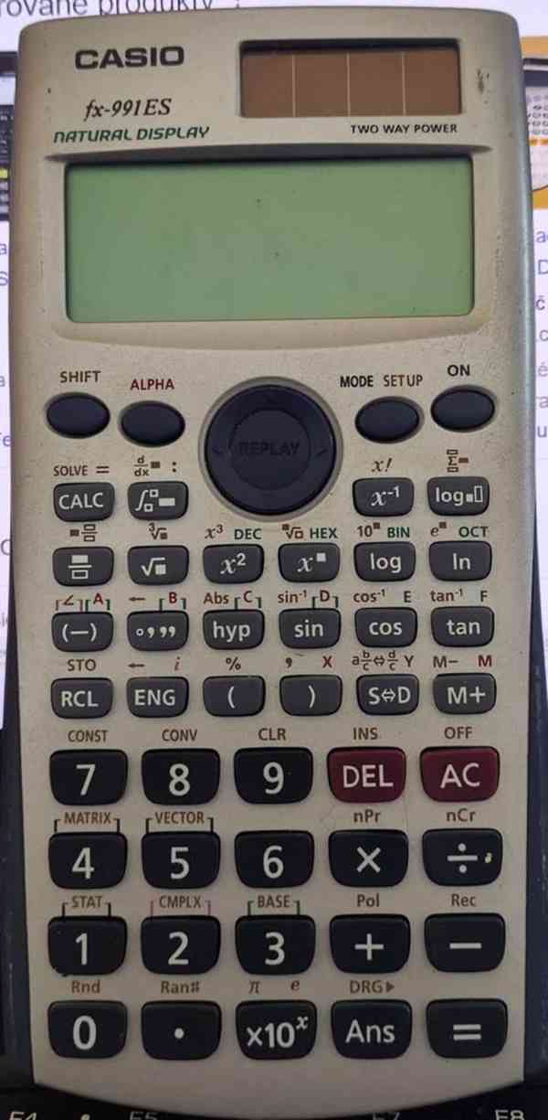 Kalkulačka Casio fx-991ES- používaná,plně funkční. - foto 2