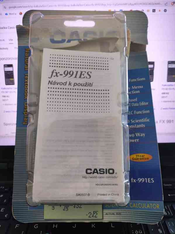 Kalkulačka Casio fx-991ES- používaná,plně funkční. - foto 4