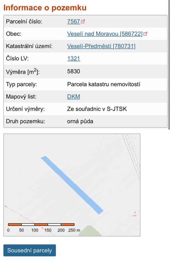 Prodej 1 ha orné půdy - foto 4