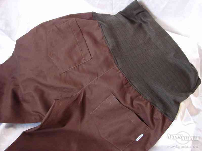 Těhotenské kalhoty zateplené flanelem černé - foto 3