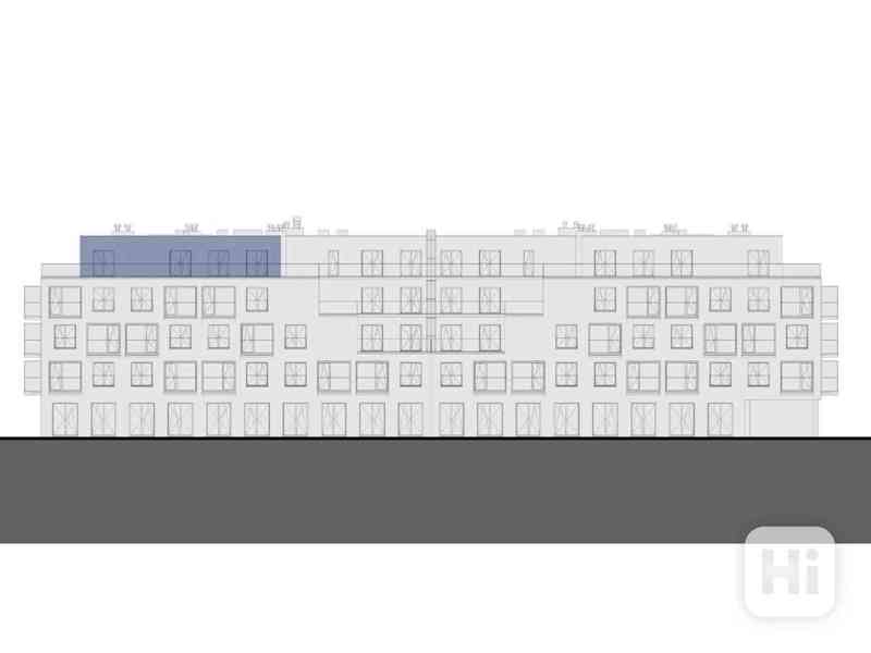 Velký rodinný byt 4+kk s prostornou terasou v posledním patře bytového projektu Zelené kaskády. - foto 7