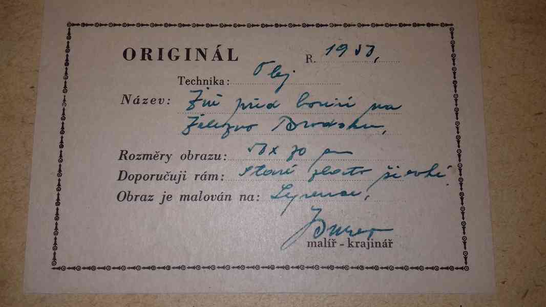 PRODEJ OBRAZU od J. BUREŠE  - foto 3