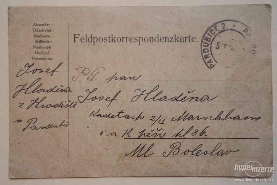 Feldpostkarte - polní pošta - 1. světová válka - 1914 - foto 1
