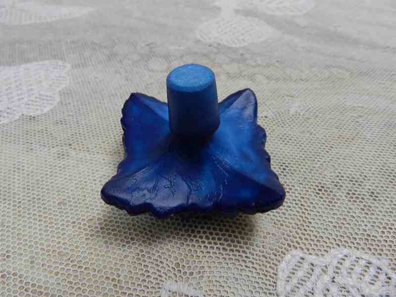 Art Deco modrá  zátka od karafy Schlevogt  - foto 3