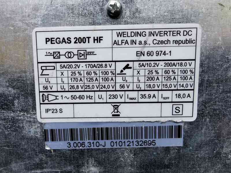 Injektor Alfa in - PEGAS 200 T HF - TIG a MMA - foto 4