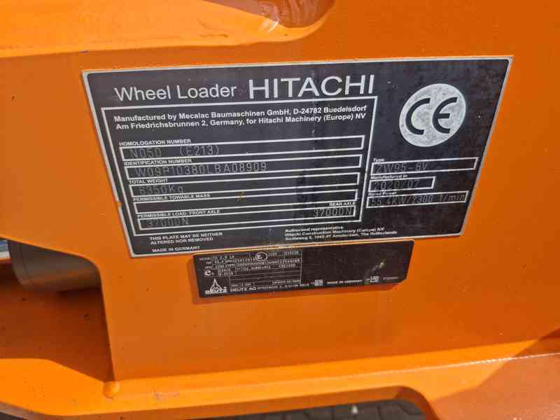 Nakladač Hitachi ZW95-6V, r. 2020, 8000 mth, 0,8 m³, funkční - foto 7