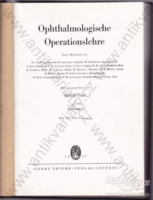 Ophthalmologische operationslehre Rudolf Thiel - foto 1