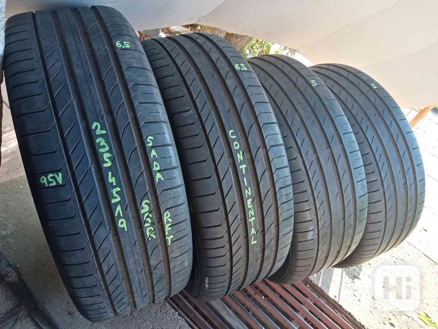 Letní pneu 4kusy 235/45/19 vzorek 90% CONTINENTAL - dobírka - foto 1