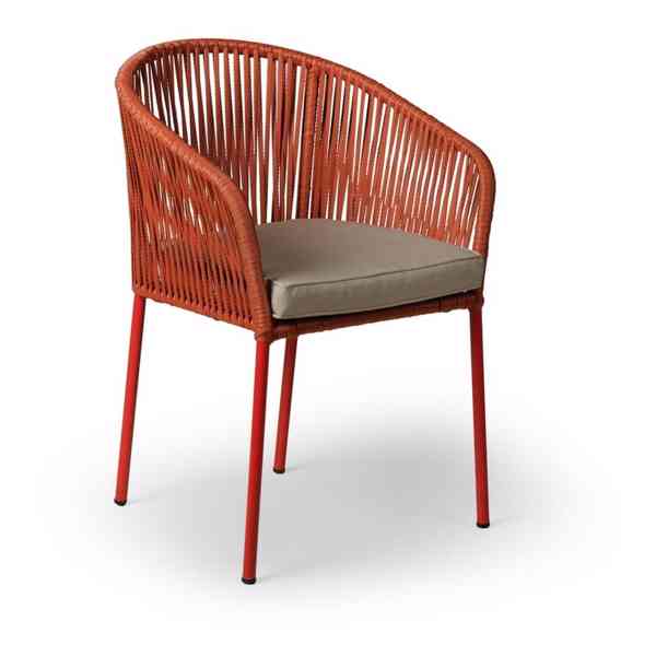 Červená zahradní židle Trapani