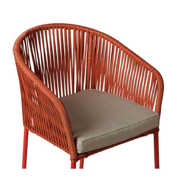 Červená zahradní židle Trapani - foto 4