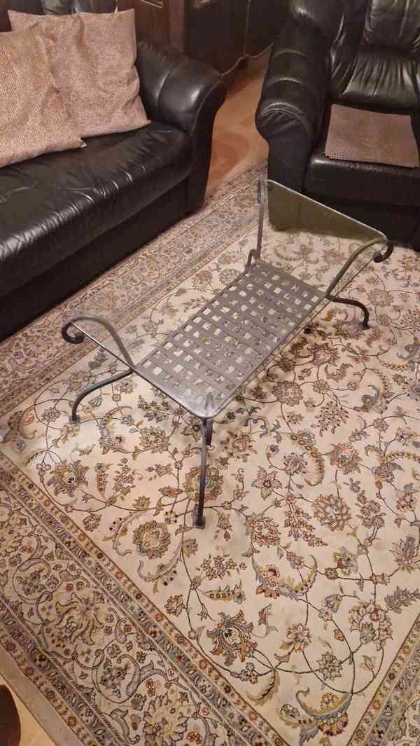 Konferenční stolek kovaný černý - foto 2