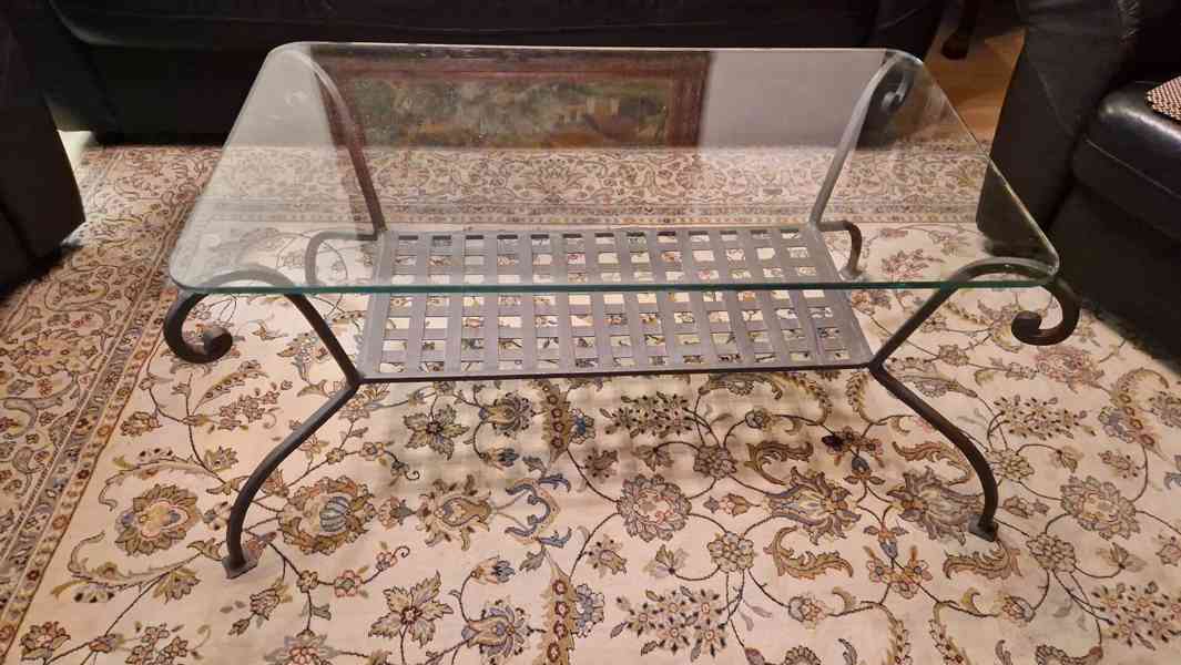 Konferenční stolek kovaný černý - foto 3