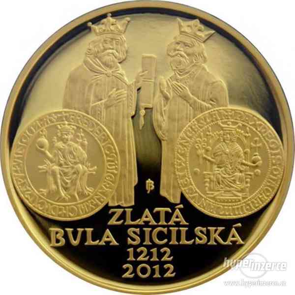 Zlatá mince 10000 Kč Zlatá bula sicilská 1oz 2012 Proof - foto 1