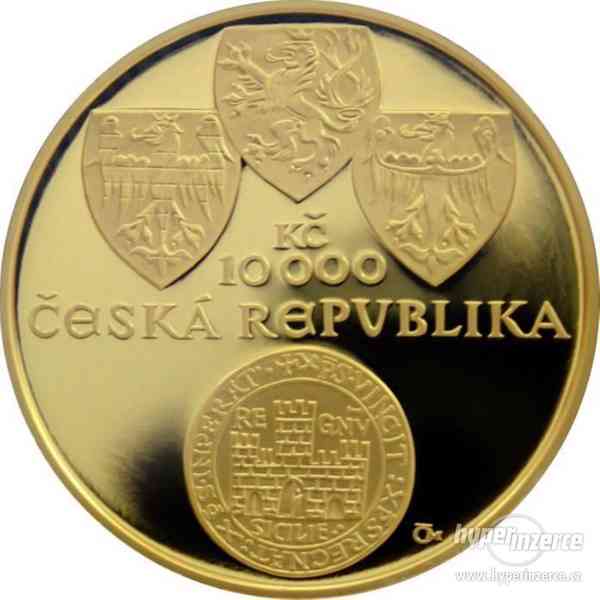 Zlatá mince 10000 Kč Zlatá bula sicilská 1oz 2012 Proof - foto 2