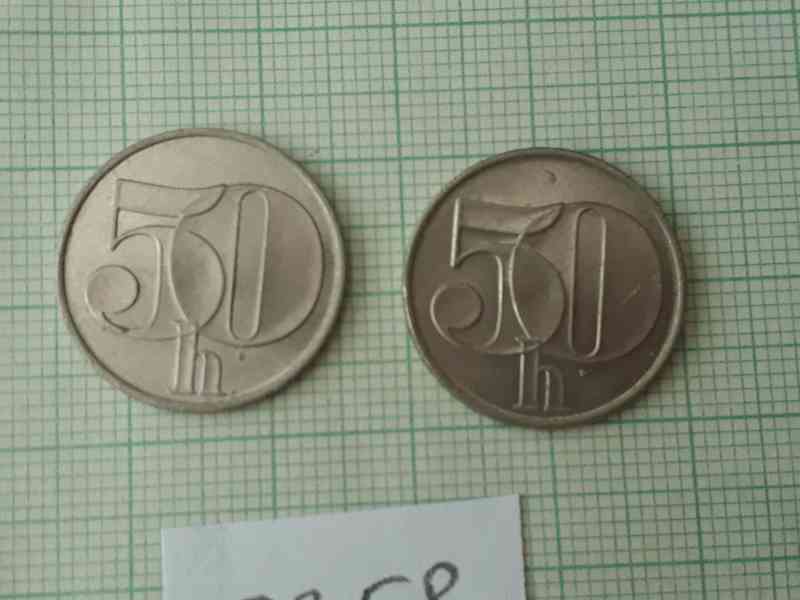  50 hal. 1991-1992 - 2 kusy mince Československo  - foto 2