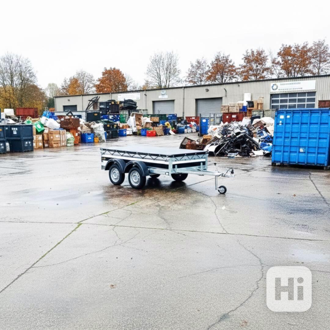 NOVÝ přívěsný vozík 2,65m x1,30,řidičák B ,svařovaný rám,DPH - foto 1