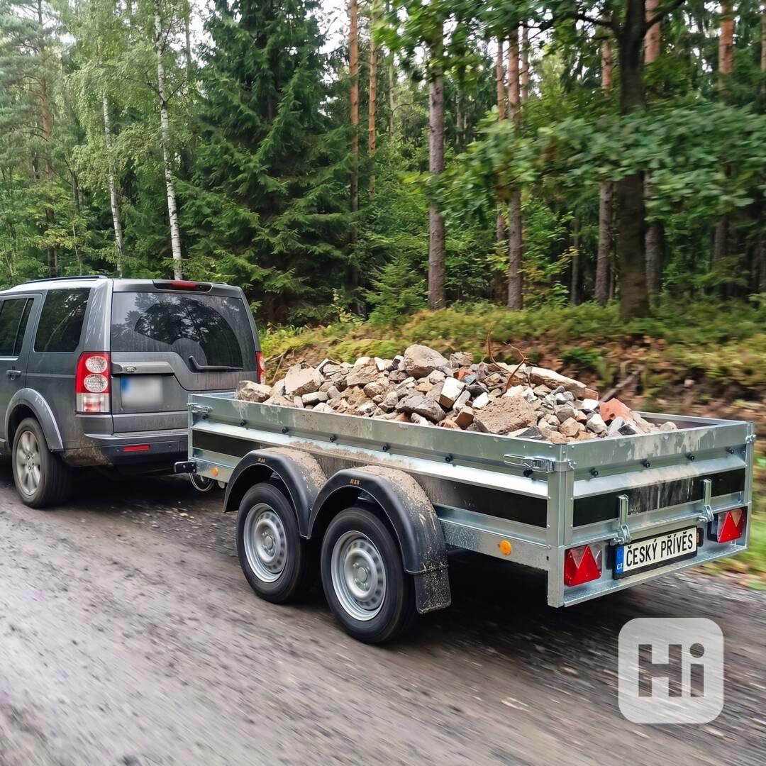 NOVÝ přívěsný vozík 2,65m x1,30, řidičák B, DPH - foto 1
